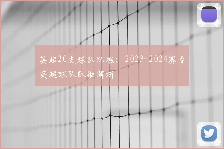 英超20支球队队徽:2023-2024赛季英超球队队徽解析