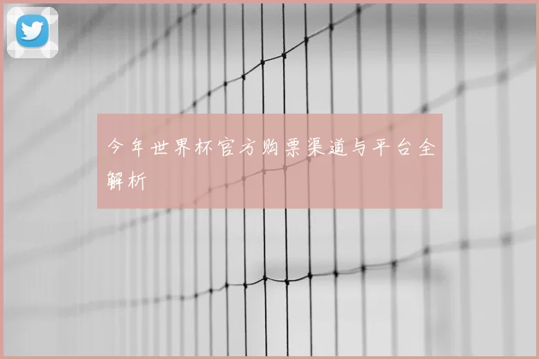 今年世界杯官方购票渠道与平台全解析